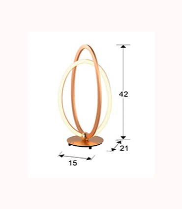 Lámpara de mesa LED OCELLIS oro rosa - Schuller