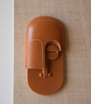 Máscara de pared de cerámica ocre mate N2 - VP Interiorismo