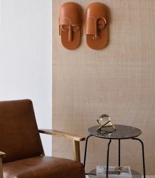 Máscara de pared de cerámica ocre mate N2 - VP Interiorismo 2