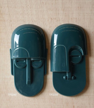 Máscaras de pared de cerámica verde brillo - VP Interiorismo