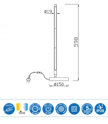 Lámpara de mesa Flexo Torch 11W - Mantra