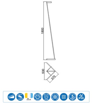 Lámpara pie Vector Savia 7337 Mantra 2