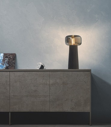 Lámpara de mesa Faro negro 1 Luz E27 7249 - Mantra