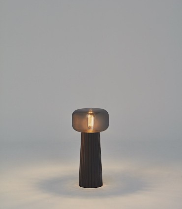 Lámpara de mesa Faro negro 1 Luz E27 7249 - Mantra