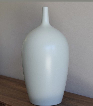Jarrón cerámica verde agua