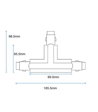 Conector T Carril Trifásico YLD Blanco 2