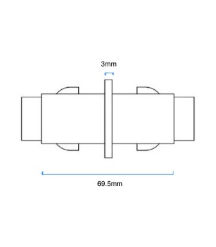 Conector Unión Carril Trifásico YLD Blanco 2