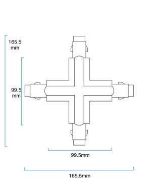 Conector X Carril Trifásico YLD Blanco 2