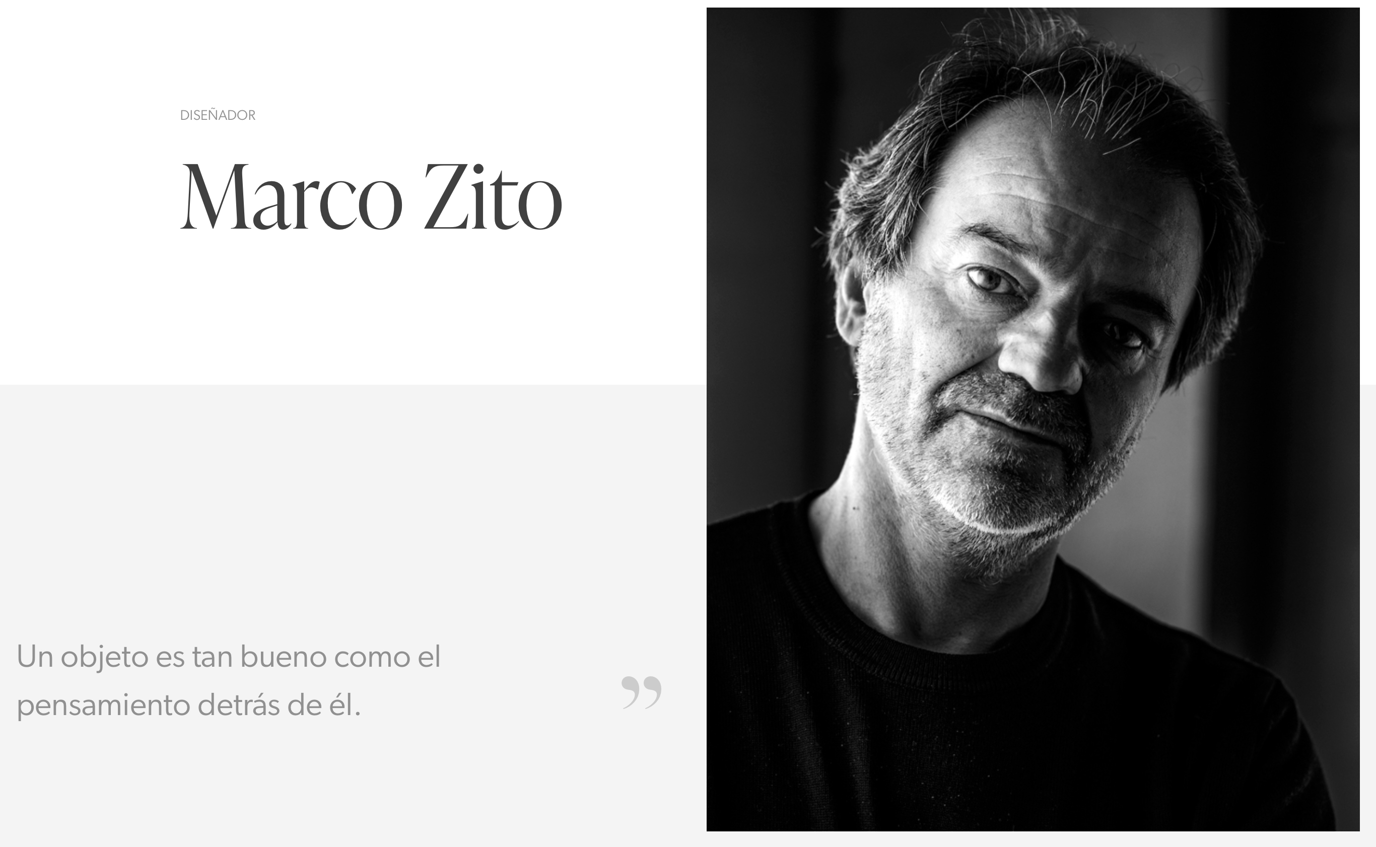 Marco Zito diseñador colección NAPPE - MASIERO